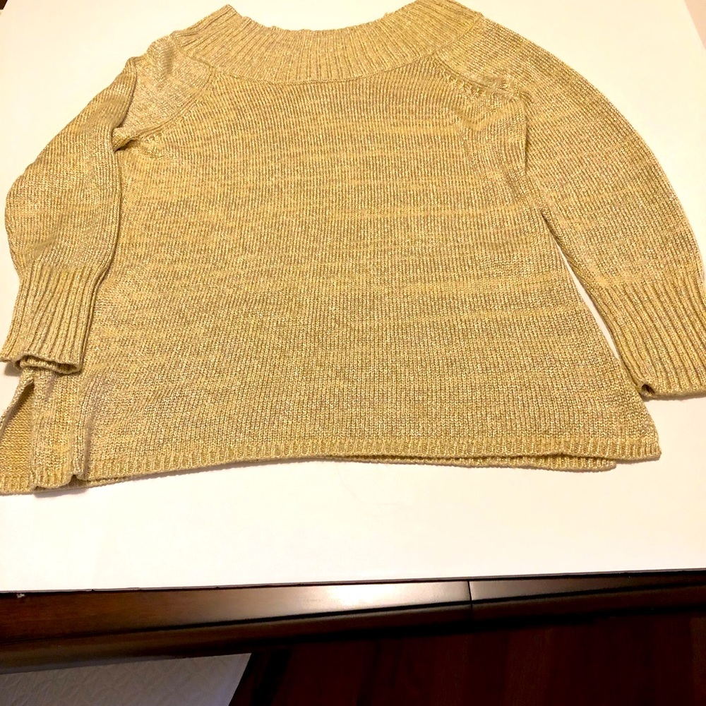 Gold metallic sweater Chico’s
